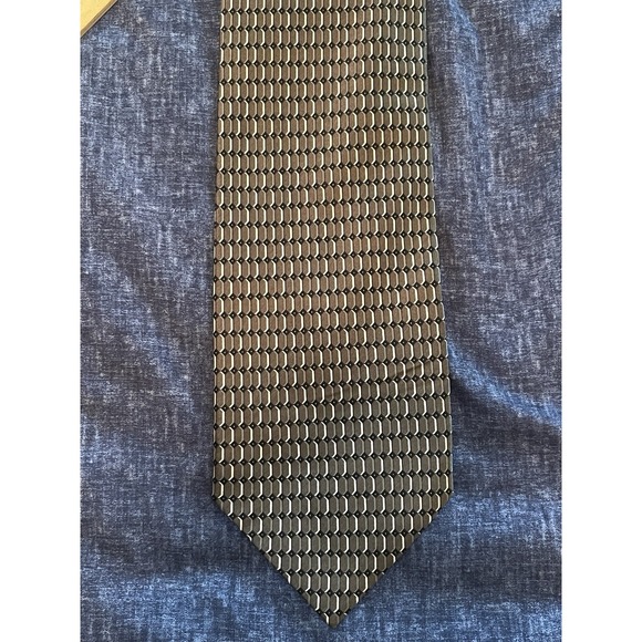 Dimoggio Mens Geometric Silk Neck Tie Length 59" - Picture 1 of 4